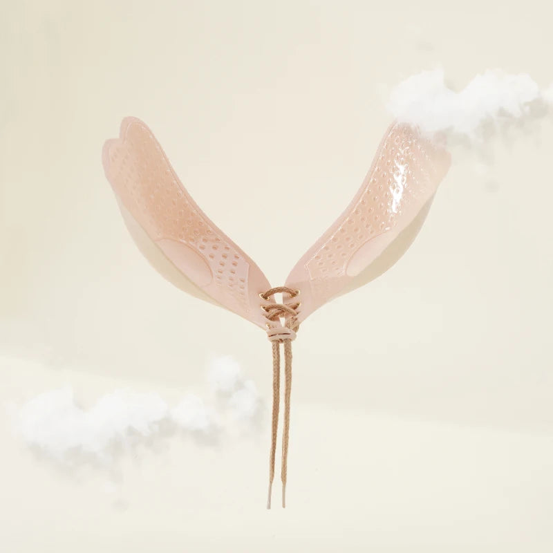 Seamless Self Adhesive Fly Bra Women Push up Bras Wedding Party Stick Invisible Silicone Chest Paste Reusable ﻿Summer plus Size