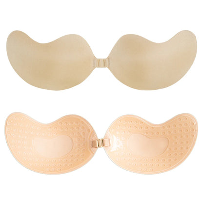 Seamless Self Adhesive Fly Bra Women Push up Bras Wedding Party Stick Invisible Silicone Chest Paste Reusable ﻿Summer plus Size