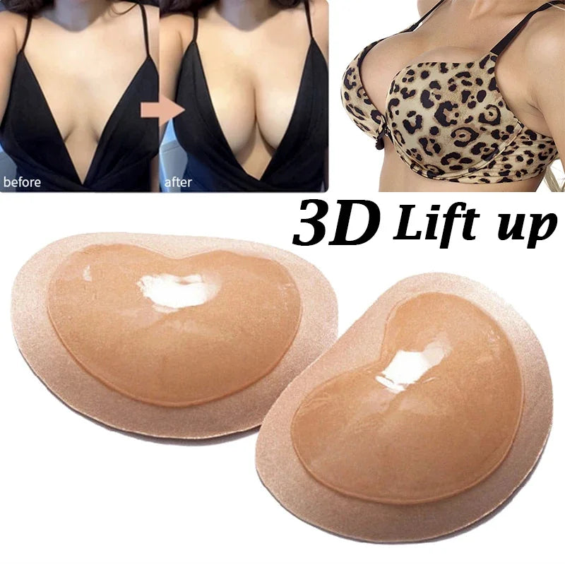 Women'S Invisible Padding Magic Bra Inserts Sponge Bra Breast Push up Pads Swimsuit Silicone Bra Pad Nipple Cover Stickers Patch
