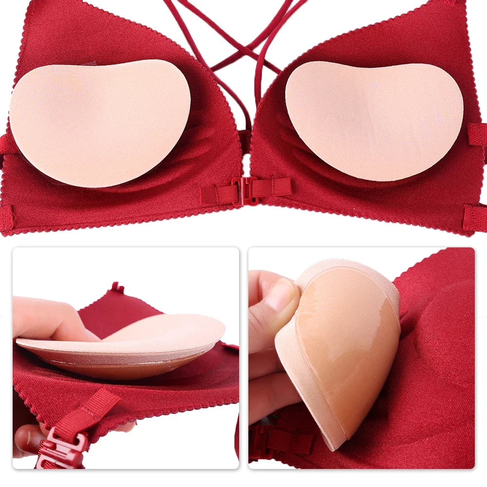 Women'S Invisible Padding Magic Bra Inserts Sponge Bra Breast Push up Pads Swimsuit Silicone Bra Pad Nipple Cover Stickers Patch