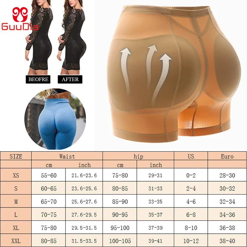 GUUDIA Women Hips Butt Lifter Pads Enhancer Panties Shapewear Underwear Butt Hip Padded Underwear Waist Trainer Control Panties